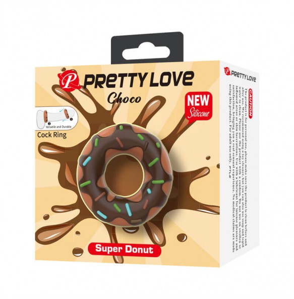 PRETTY LOVE - Choco Super Donut Cock Ring (Brown) PRETTY LOVE - Choco Super Donut Cock Ring (Brown)